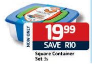 Square Container Set - 3's