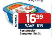 Rectangular Container Set - 3's