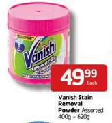 Vanish 400gm-620gm Stain Removal Powder - Each