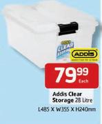 Addis Clear Storage - 28Ltr Each