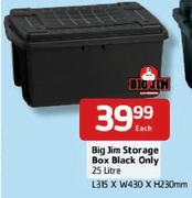 Big Jim Black Storage Box - 25Ltr Each