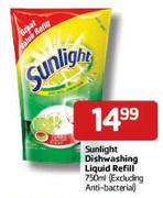 Sunlight Dishwashing Liquid Refill-750ml 