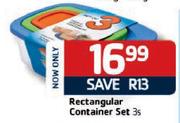 Rectangular Container Set-3's