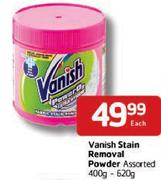 Vanish 400gm-620gm Stain Removal Powder-Each