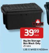Big Jim Storage Box Black Only-25Ltr