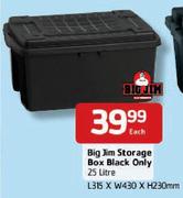 Big Jim Storage Box Black Only-25Ltr