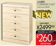 Amber 5 Drawer Chest