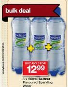 Seltzer Flavoured Sparkling Water-3 X 500ml