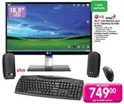 LG Genius 18.5" LCD Monitor Plus 3-In-1 Desktop Bundle Per Bundle