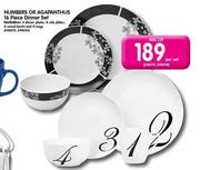 Numbers Or Agapanthus 16 Piece Dinner Set-Per Set