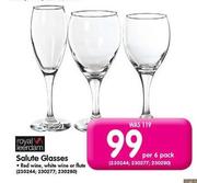 Royal Leerdam Salute Glasses-Per 6 Pack