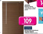 Finishing Touches Wood Grain Aluminium Venetian Blinds-900mm(l) X 470mm(w)