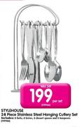 Stylehouse 24 Piece Stainless Steel Hanging Cutlery Set-Per Set