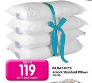 Primaries 4 Pack Standard Pillows