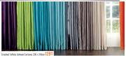 Crushed Taffeta Unlined Curtains-230 x 218cm Each