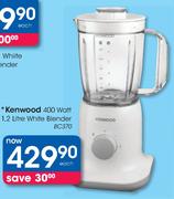 Kenwood 400 Watt White Blender-1.2Ltr(BC370)