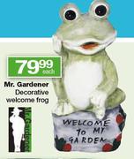 Mr. Gardener Decorative Welcome Frog 