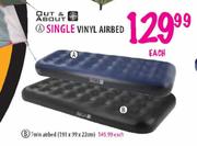 Out & About Single Vinyl Airbed-each