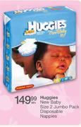 Huggies New Baby Size 2 Jumbo Pack Disposable Nappies-88's