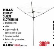 Hills Rotary 4 Arm clothesline-40m