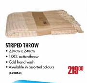 Striped Throw-220cmx240cm
