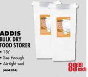 Addis Bulk Dry Food Storer-18L Each