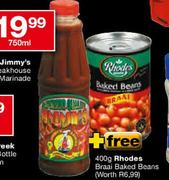 Jimmy Steakhouse Marinade-750ml