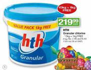 HTH Granular Chlorine-10kg + 1kg Free (Reg.No. L146 and NAR 1000 Act 36 of 1947)