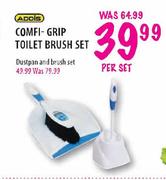 Addis Comfi-Grip Toilet Brush Set-per set
