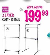Simple Choice 2 Layer Clothes Rail