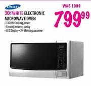 Samsung White Electronic Microwave Oven-30L