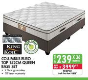 King Koil Columbus Euro Top Queen Base Set-152Cm