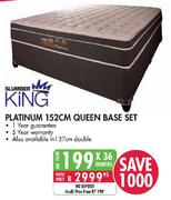 Slumber King Platinum Queen Base Set-152Cm