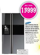Samsung Mirror Finish Side By Side Fridge/Freezer With Water,Ice Dispenser & Mini Bar-506L