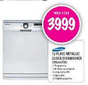 Samsung 12 Place Metallic Silver Dishwasher