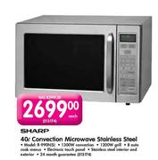 Sharp Convection Microwave Stainless Steel-40 Ltr (R-990NS)