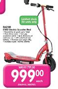 Razor E100 Electric Scooter Red