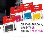 Canon CLI-426 Black, Cyan, Magenta or Yellow-each