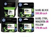 HP 920XL Cyan, Magenta or Yellow-each