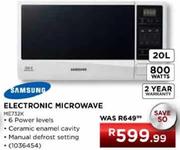 Samsung Electronic Microwave 800Watts(Model:ME732K)-20L