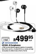 Sennheiser CX300-ll Earphones-Each