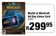 World of WarCraft 60 Day Game Card 