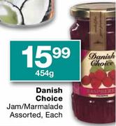 Danish Choice Jam/Marmalade Assorted-454g Each