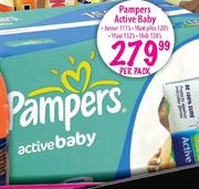 Pampers Active Baby-111's/120's/132's/150's per pack