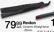 Revlon Ceramic Straightener-25mm Each