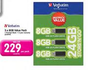 Verbatim Value Pack-3 x 8GB-Per Pack