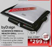 ByD:sing Sandwich Press & Health Grill-BSM1001