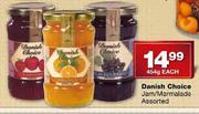 Danish Choice Jam/Marmalade Assorted-454g Each