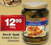 Pot O' Gold Sweet & Sour Gherkins-680g