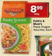 Fatti's & Moni's Pasta Shapes Assorted-500g Each